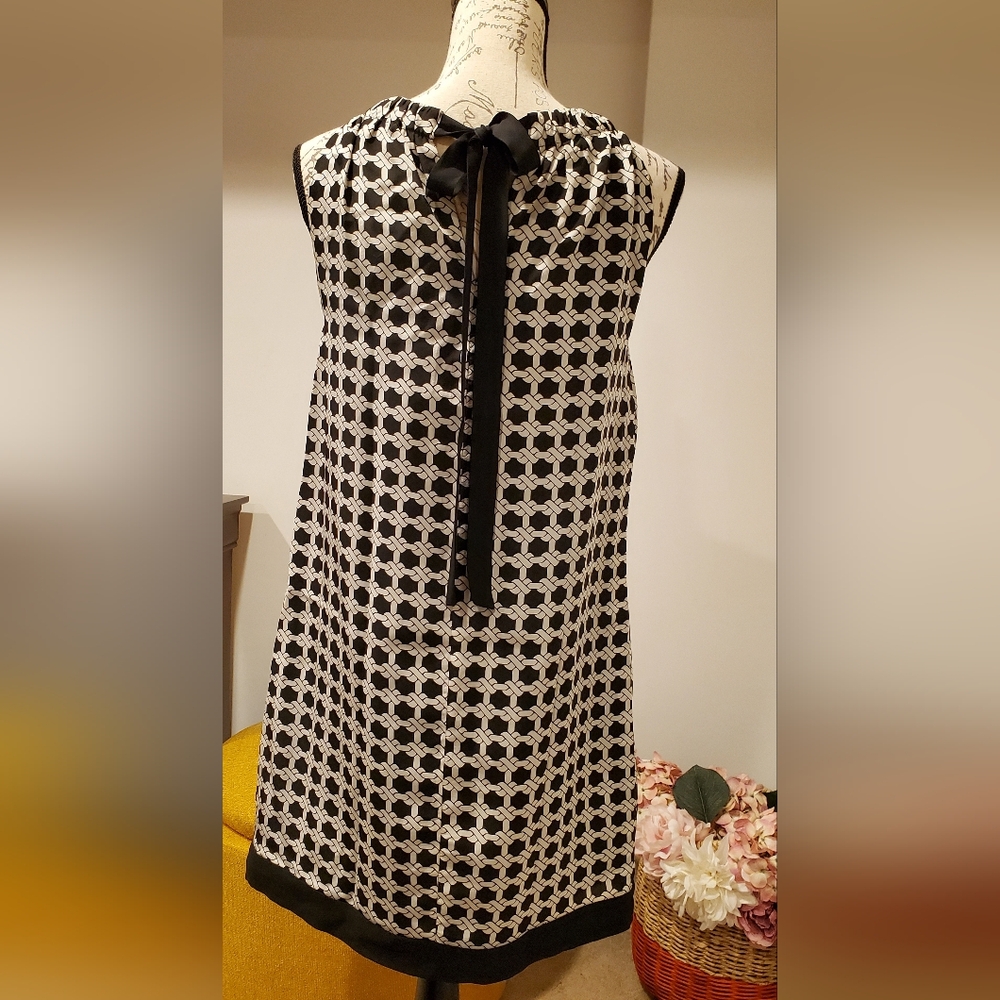 Shoshanna Black and White Patterned Dress,Halter Neck Size 8. - Picture 2 of 13
